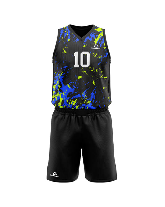 Customizable Basketball Uniform with Name and Number