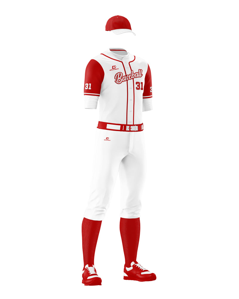 Customizable Baseball Uniform with Name and Number