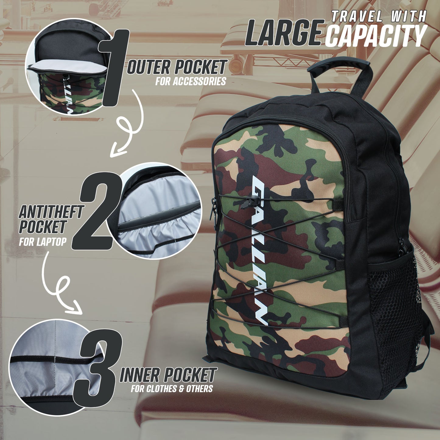 Camouflage Men Backpack