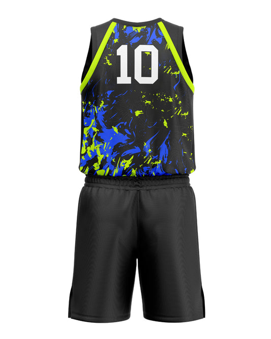 Customizable Basketball Uniform with Name and Number