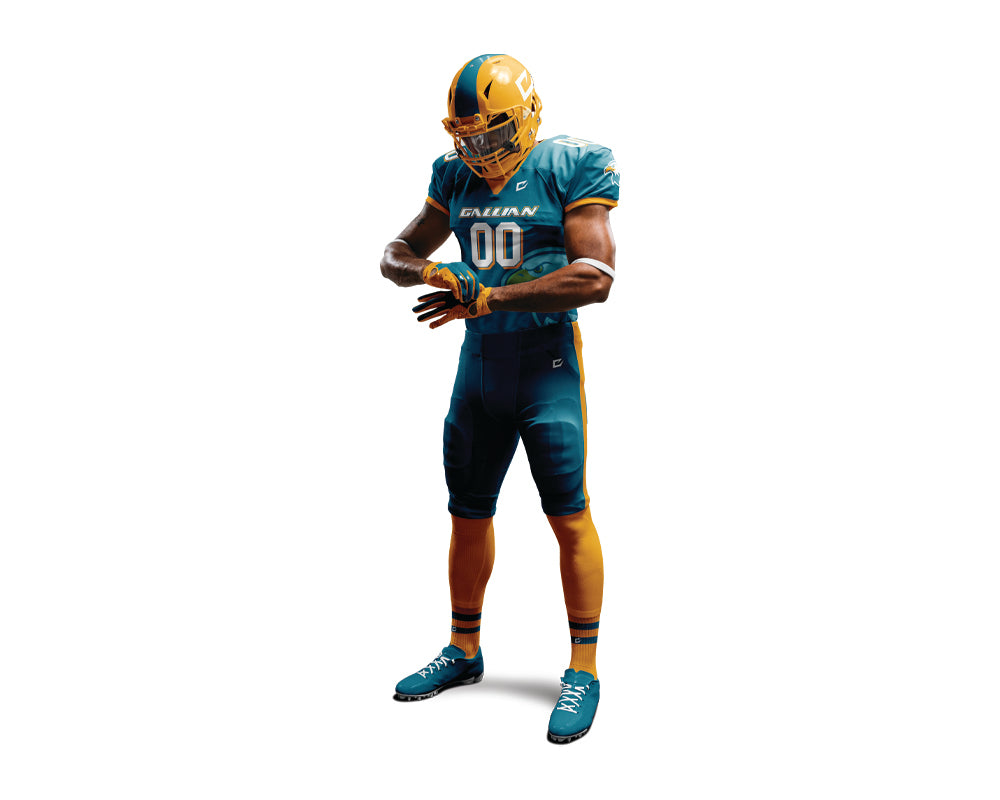 High Quality Custom American Football Uniform with Chrome Numbers