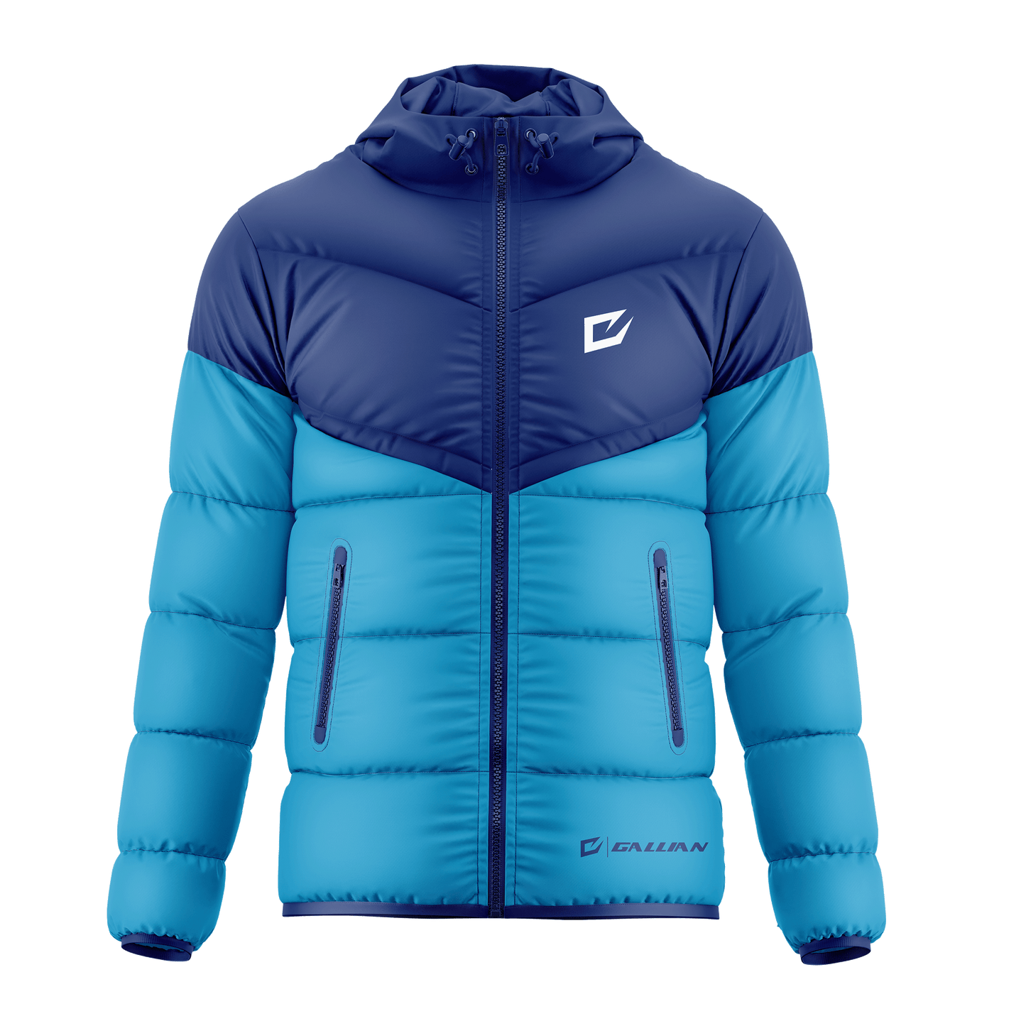 Puffer Jacket Waterproof with fast fastening zippers