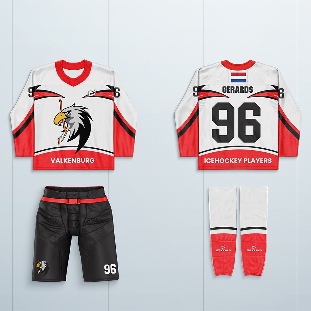 Valkenburg Ice Hockey Uniform Sets - Custom Ice Hockey Uniform with Hockey Socks