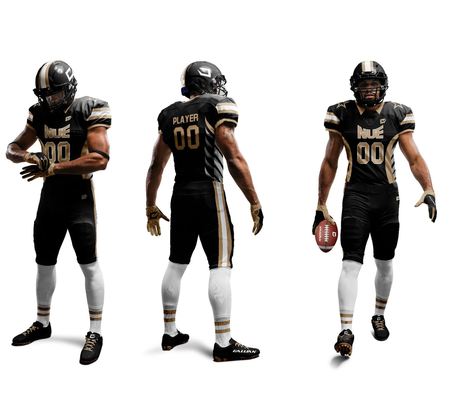 Stretchable Custom American Football Uniform - Jersey + Pants