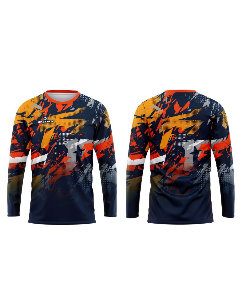 Customizable Motocross Jersey with Name and Number